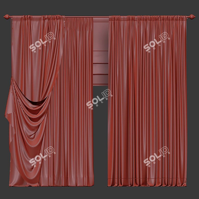 Revamped Curtain Design 3D model image 4