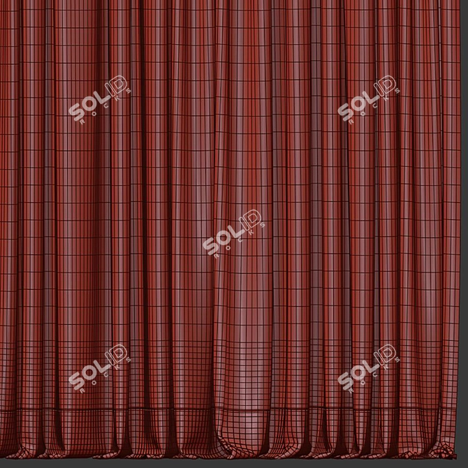 Revamped Curtain Design 3D model image 5