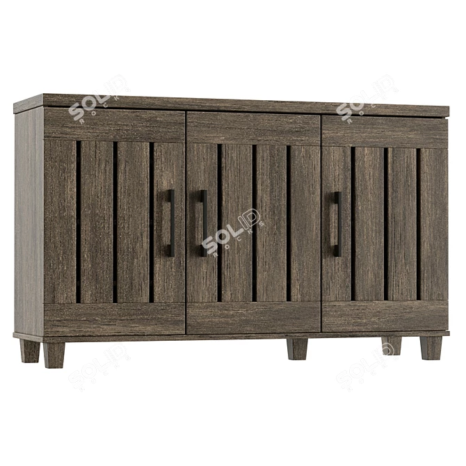 Compact Shoe Organizer with High-Resolution Texture 3D model image 1