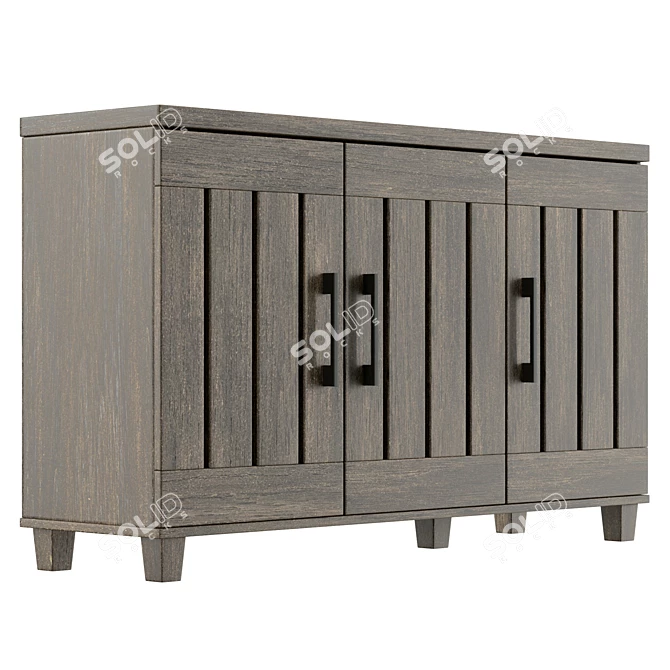 Compact Shoe Organizer with High-Resolution Texture 3D model image 4