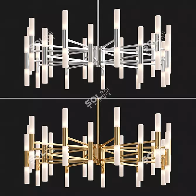Elegant Ceiling Light Fixture 3D model image 2