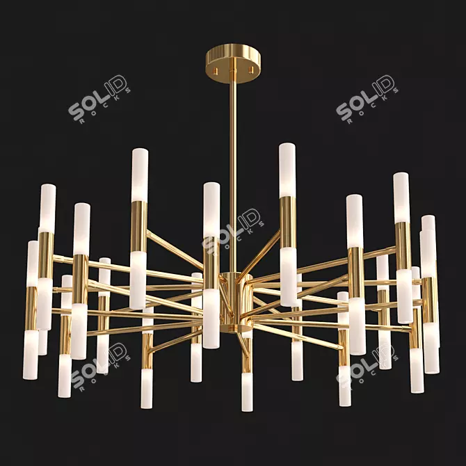 Elegant Ceiling Light Fixture 3D model image 3