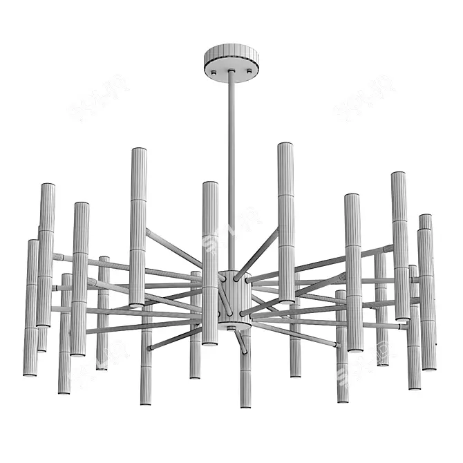 Elegant Ceiling Light Fixture 3D model image 4