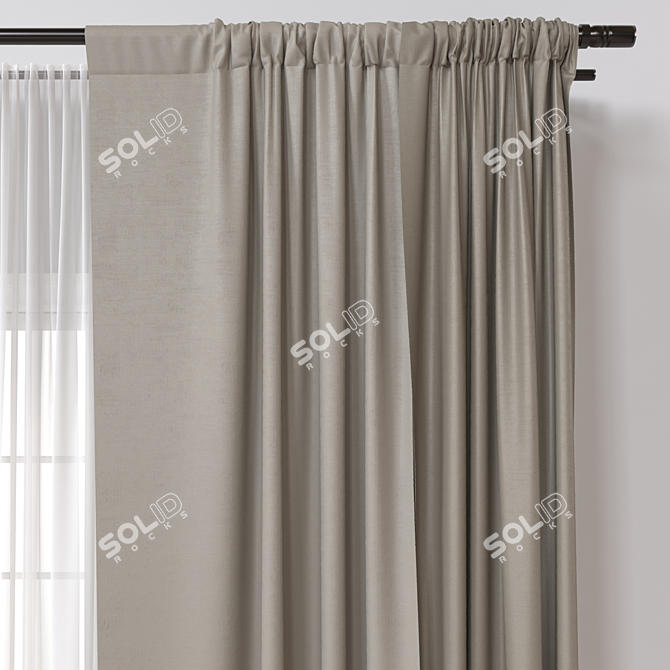  Window Treatment 3D Model 3D model image 2