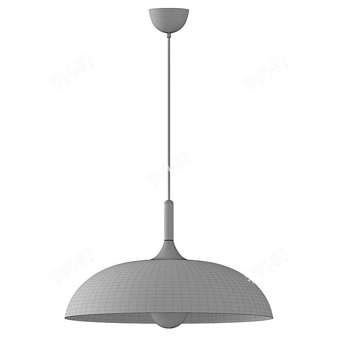 Elegant Nordic Dome Pendant Light 3D model image 3