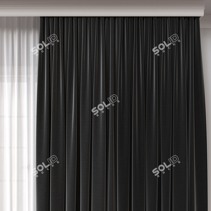 Versatile 3D Curtain Model, 57327 Polys 3D model image 3