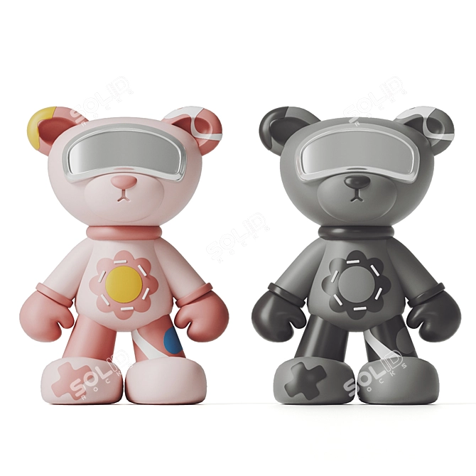 Adorable Bear 3D Model 3D model image 1