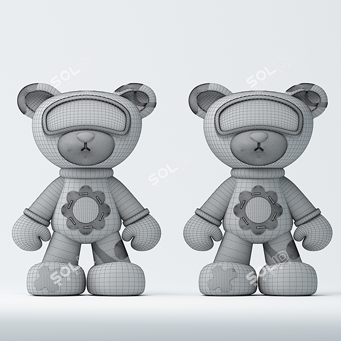 Adorable Bear 3D Model 3D model image 2