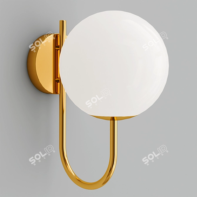 Arched Wall Light Fixture 3D model image 2