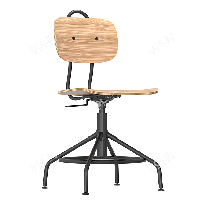 Stylish IKEA KULLABERG Swivel Chair 3D model image 3
