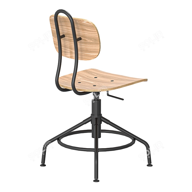 Stylish IKEA KULLABERG Swivel Chair 3D model image 4