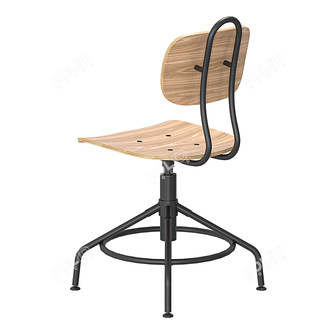 Stylish IKEA KULLABERG Swivel Chair 3D model image 5