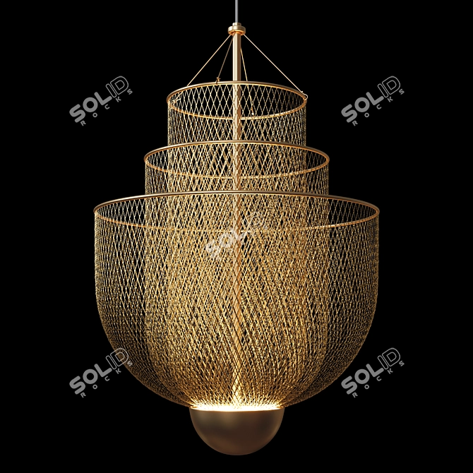 Meshmatica Modern Mesh Table Lamp 3D model image 2