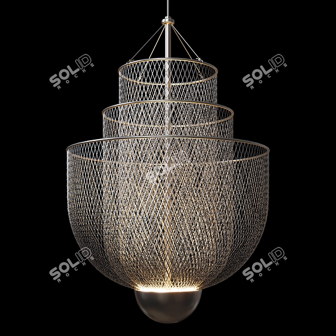 Meshmatica Modern Mesh Table Lamp 3D model image 3