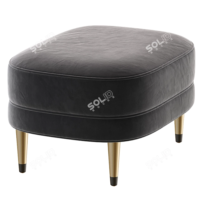 Elegant HARM Pouf by Cazarina 3D model image 2