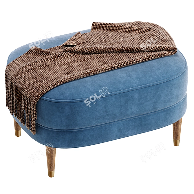 Elegant HARM Pouf by Cazarina 3D model image 3