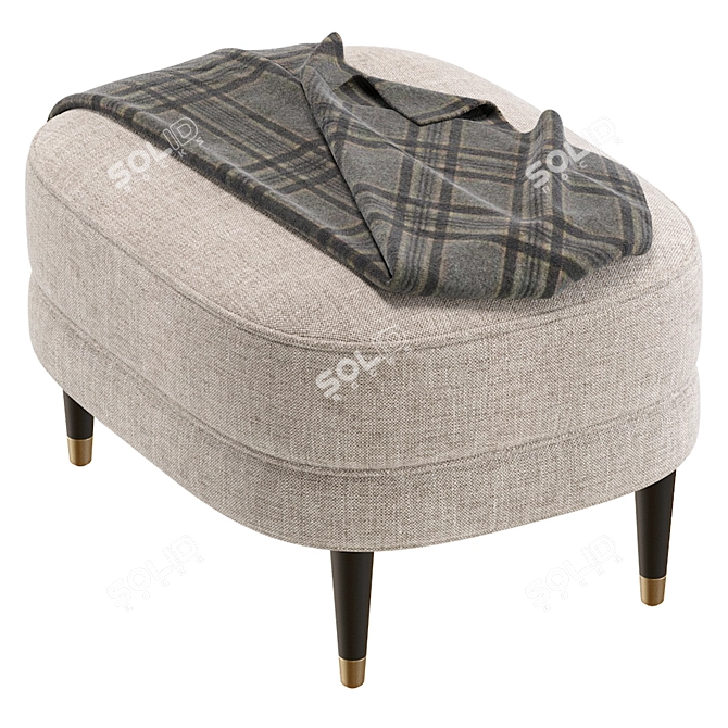 Elegant HARM Pouf by Cazarina 3D model image 5