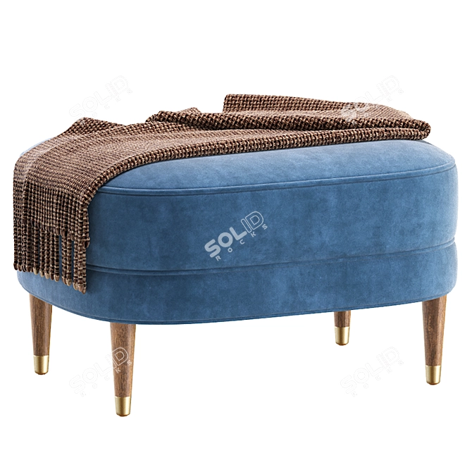 Elegant HARM Pouf by Cazarina 3D model image 6