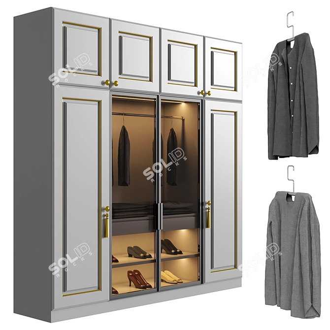 Persian Hallway Wardrobe Set 3D model image 2