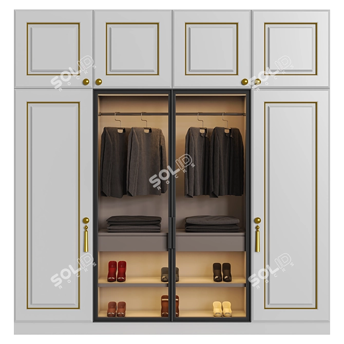 Persian Hallway Wardrobe Set 3D model image 3