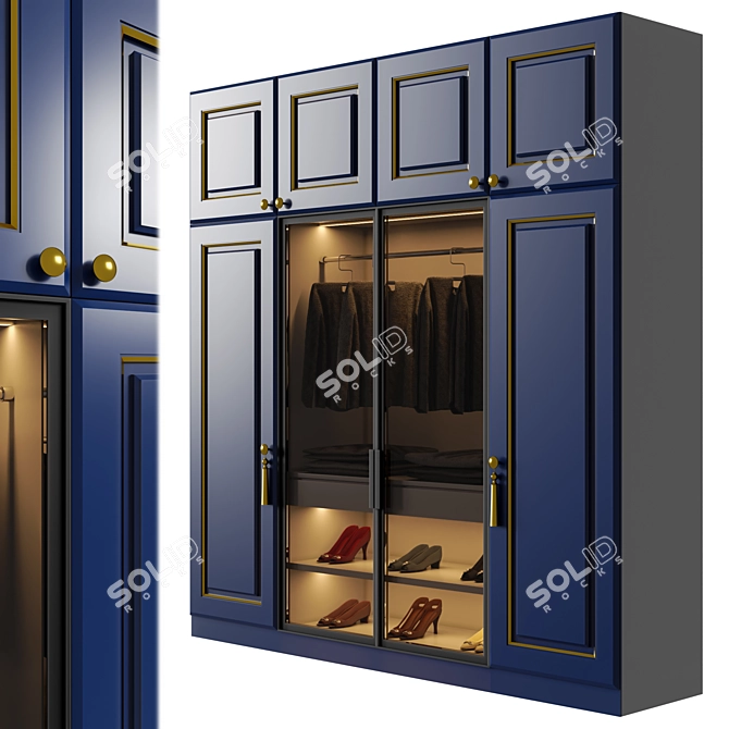 Persian Hallway Wardrobe Set 3D model image 4