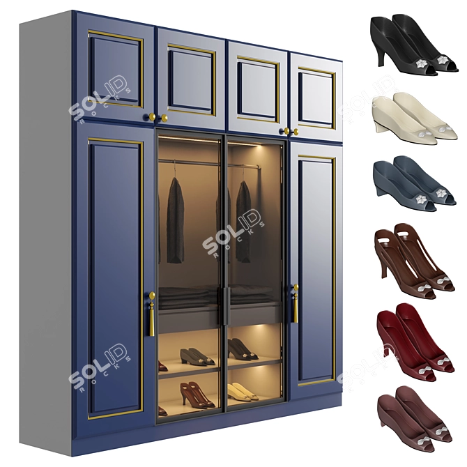 Persian Hallway Wardrobe Set 3D model image 5