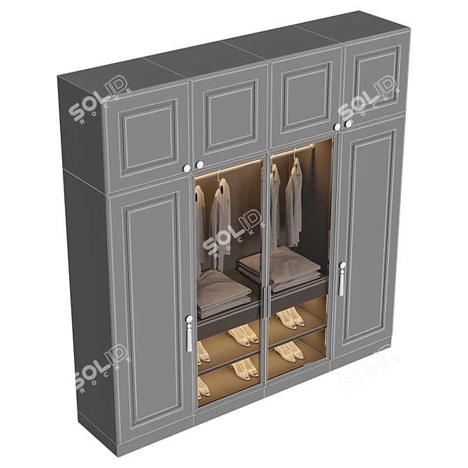 Persian Hallway Wardrobe Set 3D model image 7