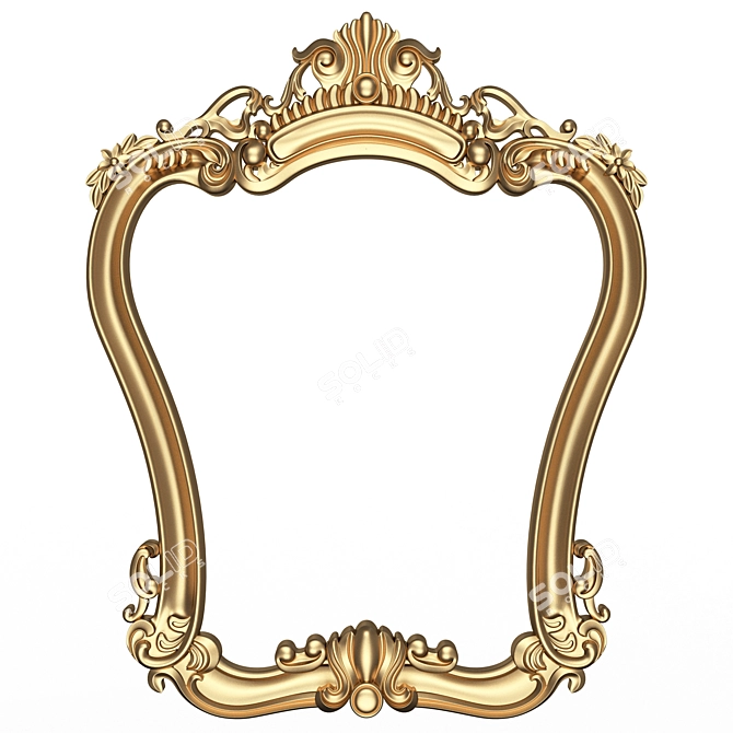 Elegant Classic Mirror 3D Model 3D model image 1