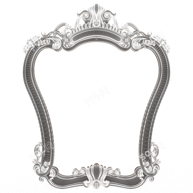 Elegant Classic Mirror 3D Model 3D model image 5