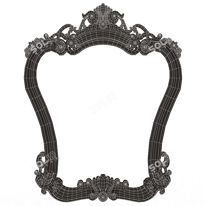 Elegant Classic Mirror 3D Model 3D model image 6