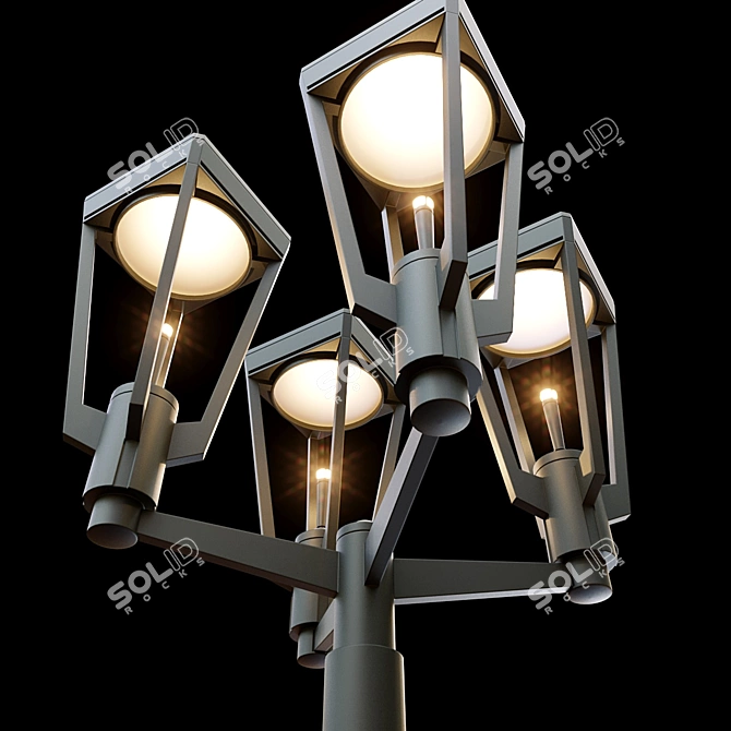 Modern Ashbery Area Light Fixture 3D model image 2