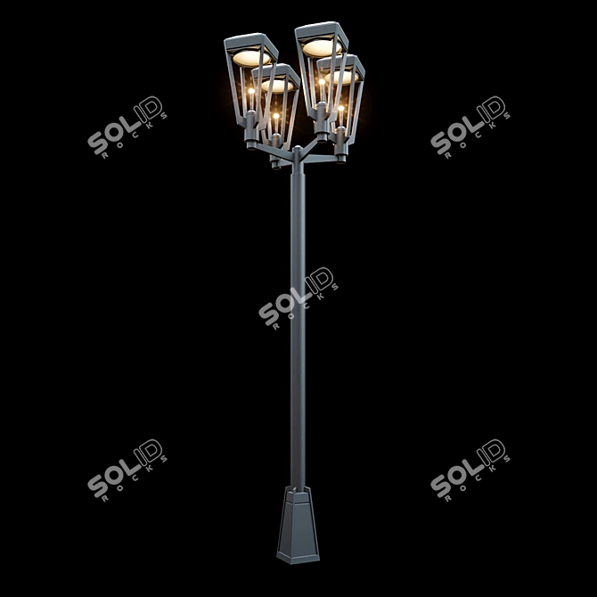 Modern Ashbery Area Light Fixture 3D model image 4