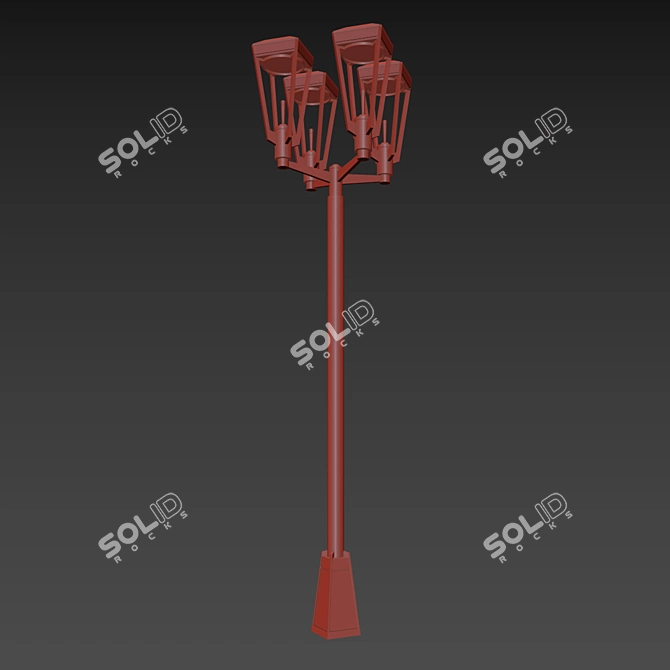 Modern Ashbery Area Light Fixture 3D model image 5