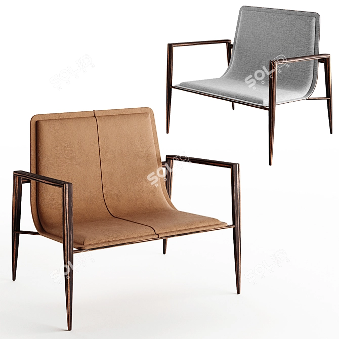 Doimo Musa Armchair, Designer Furniture 3D model image 1