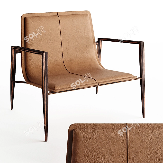 Doimo Musa Armchair, Designer Furniture 3D model image 3