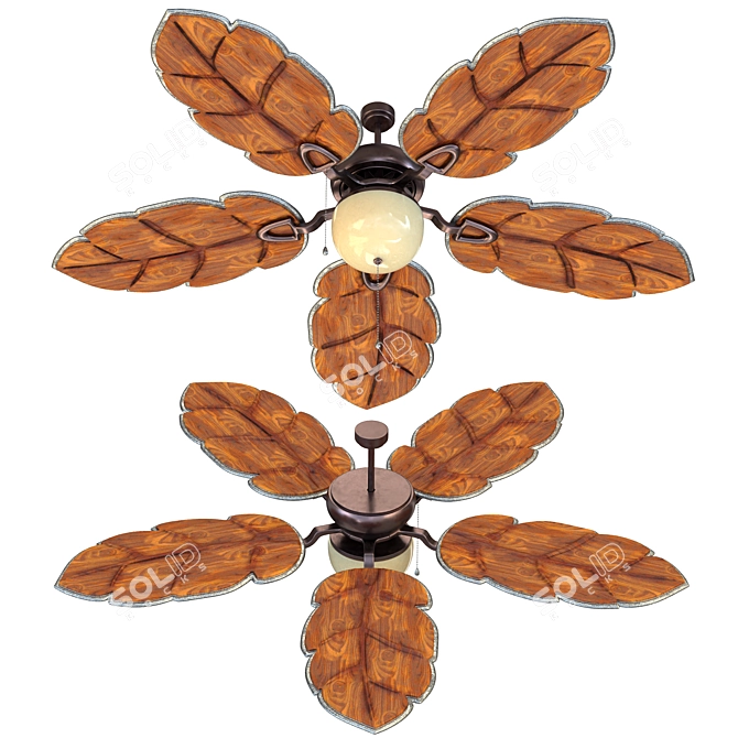 Tropical Breeze 52" Ceiling Fan 3D model image 1