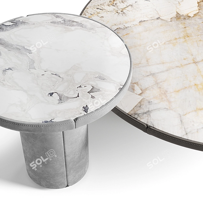 Modern Elegant Marble Coffee Tables 3D model image 2