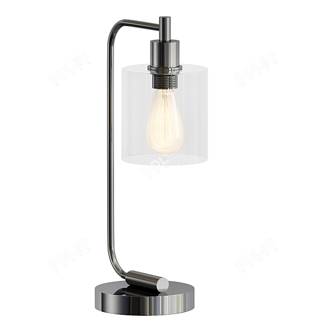 Beachcrest Black Desk Lamp - USB 3D model image 1