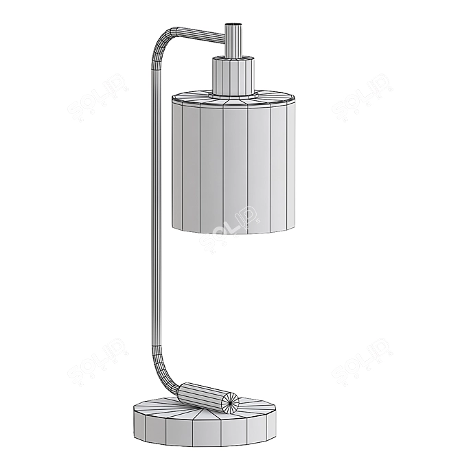 Beachcrest Black Desk Lamp - USB 3D model image 2