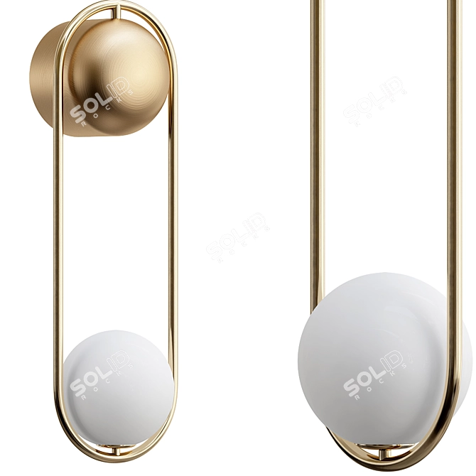 Elegant Mila Wall Sconce 3D model image 1