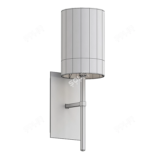 Sleek Modern Sconce Light 3D model image 2