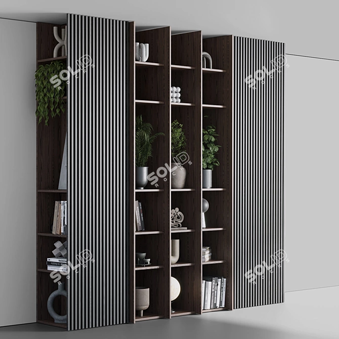 Indoor Houseplant Cabinet Decor 02 3D model image 1