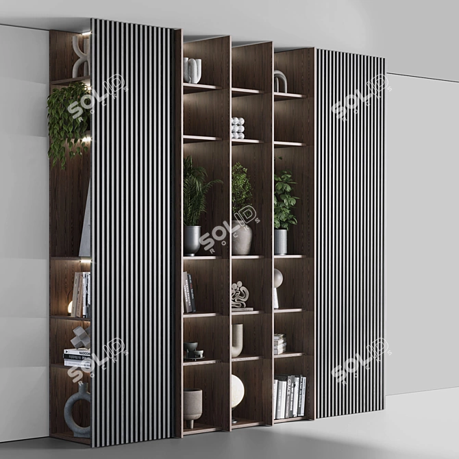 Indoor Houseplant Cabinet Decor 02 3D model image 2