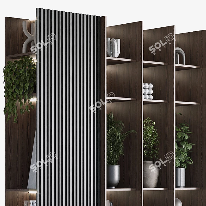 Indoor Houseplant Cabinet Decor 02 3D model image 3