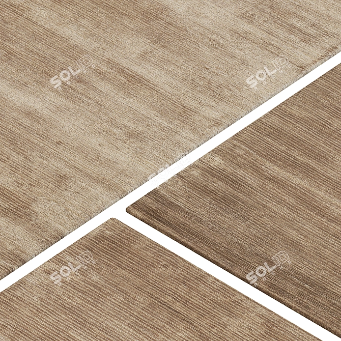  Brown Wool Rug Set - High-Quality 6K 3D model image 3