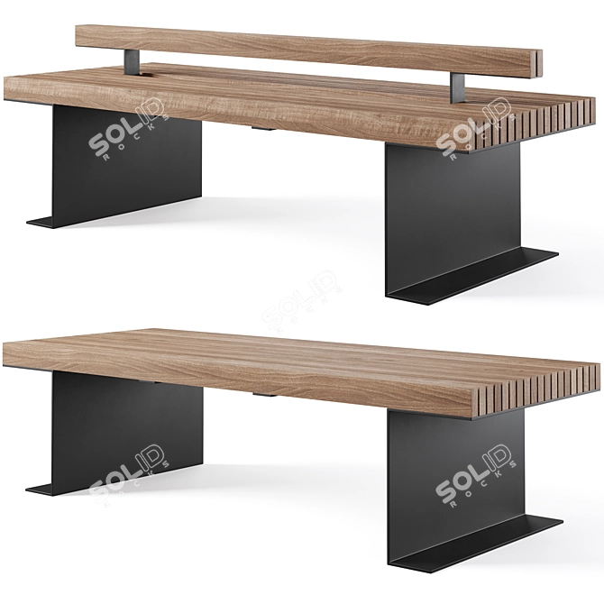 Furns Outdoor Furniture Set 3D model image 2