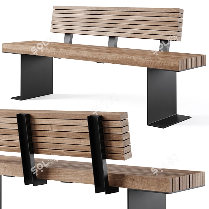 Furns Outdoor Furniture Set 3D model image 3