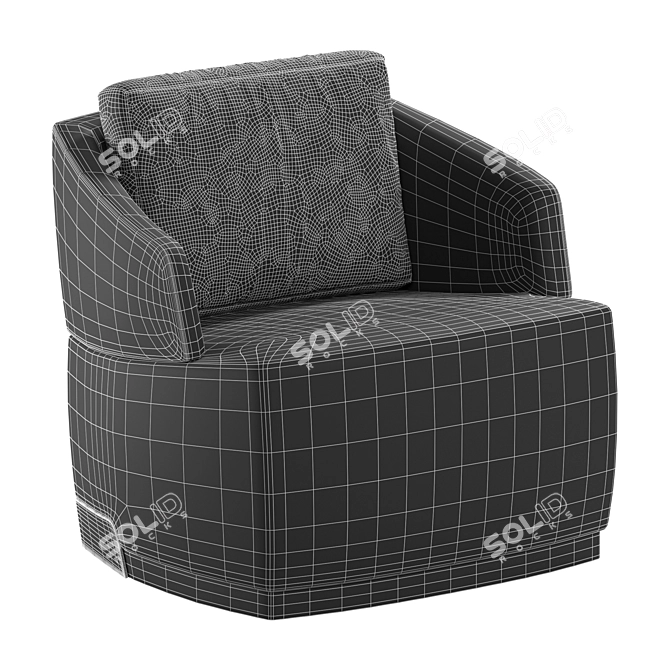 Modern Aster Armchair Design 3D model image 4