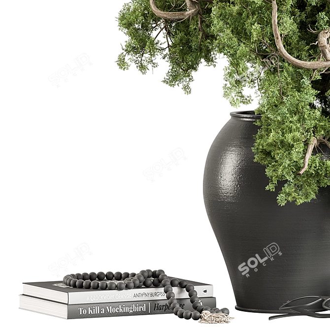 Botanical Bliss Vase Plant Set 3D model image 4