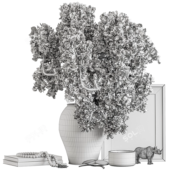 Botanical Bliss Vase Plant Set 3D model image 5